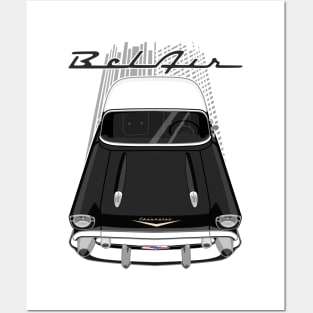 Chevrolet Bel Air 1957 - black and white Posters and Art